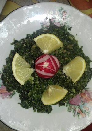 صورة لوصفة سبانخ باللحمة