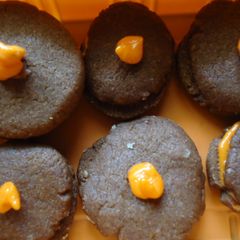 Chocolate Cookies with Orange butter cream A picture of Chocolate Cookies with Orange butter cream.