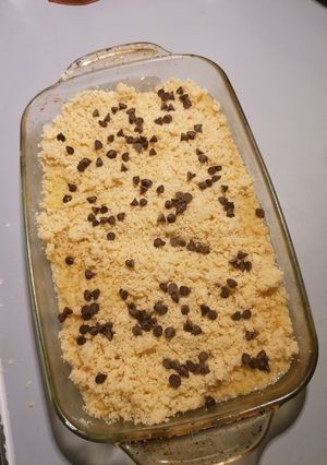 Une photo de Crumble au pomme, banane et au pépite de chocolat