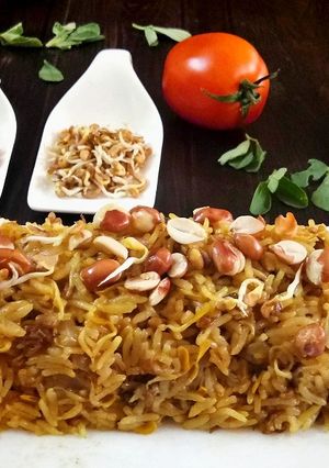A picture of Sprouted Methi Pulav.