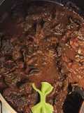 Ragú con hongos negros