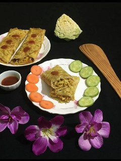 A picture of Cabbage Maggi Wraps.