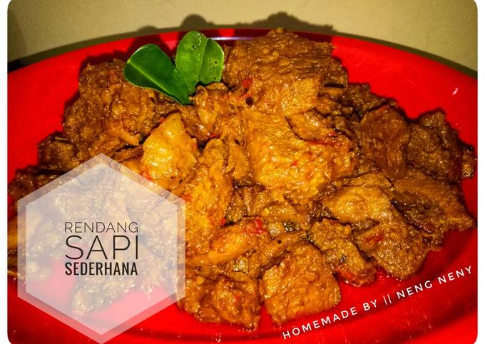 Wajib coba! Resep termudah membuat Rendang sapi sederhana  nagih banget