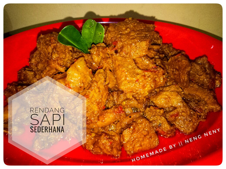 Wajib coba! Resep termudah membuat Rendang sapi sederhana  nagih banget