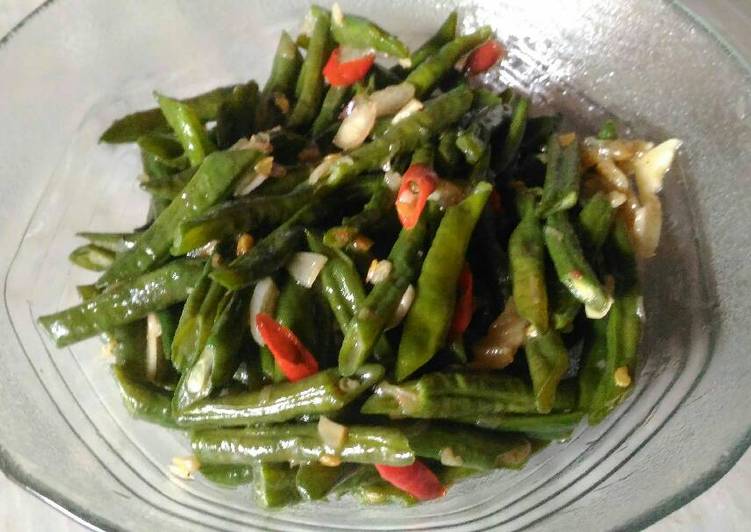Tumis Kacang Panjang ala Anak Kos