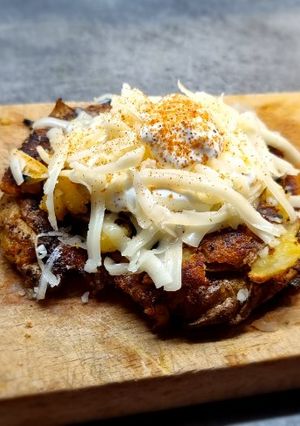 Smashed potatoe, a fancy krumpli, avagy a burgonyák királya recept fotója