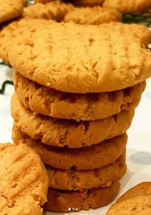A picture of Vegan Peanut Butter Cookies.