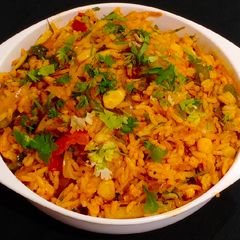 A picture of Indian style Mix veg fried rice from leftover rice.