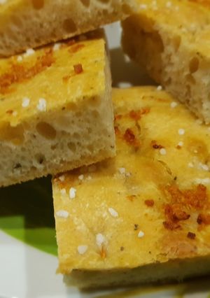 Kovászos focaccia recept fotója