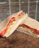 Sandwich de pan árabe integral 🥪