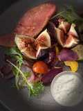 Figs and Mediterranean Vegetables with Blue Cheese Dressing
