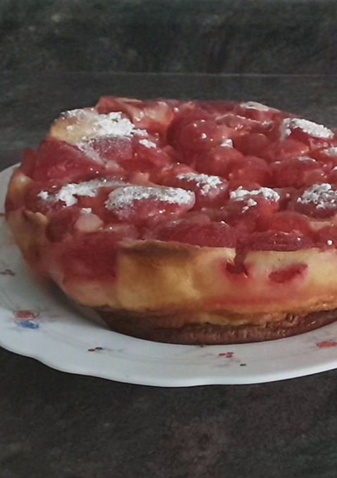 Una foto de Clafoutis de Fresas