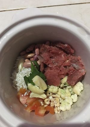 Foto resep Mpasi 7mo slowcookerdaging sapi kacang merah