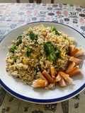 ข้าวผัดหมูไส้กรอก