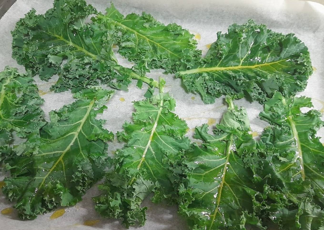 Kale crujiente al horno