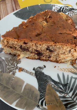 Une photo de Gateau pomme et pépites de chocolat