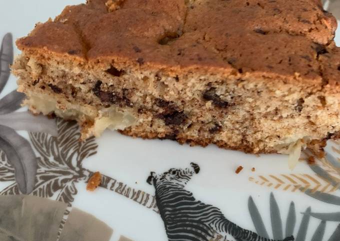 Gateau pomme et pépites de chocolat