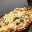 Pizza con base de calabacín y avena
