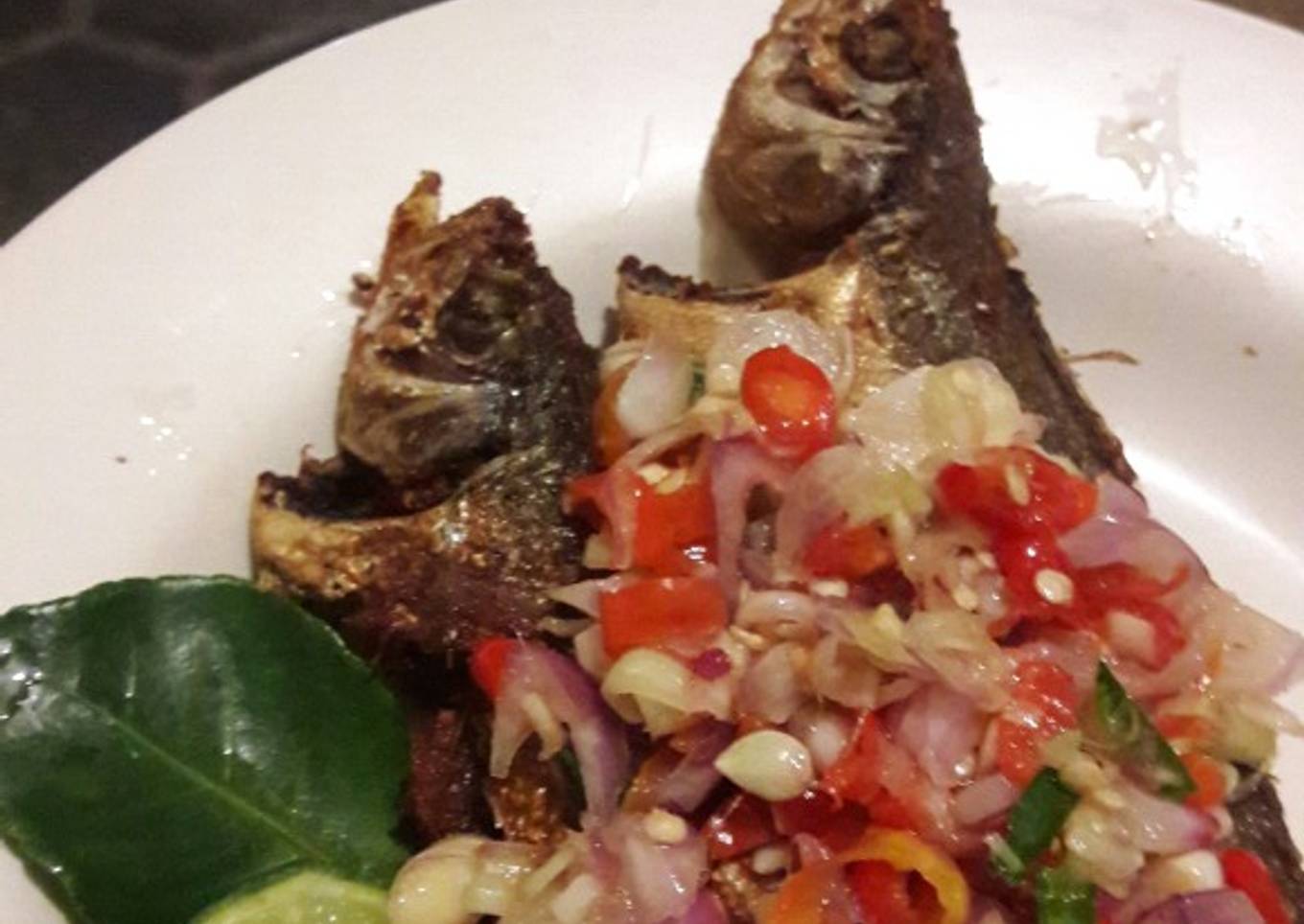 Cumi bakar dengan sambal malam