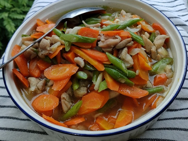 Cara Gampang Membuat Resep Ayam cah wortel buncis yang Lezat Anti Ribet, Bikin Ngiler