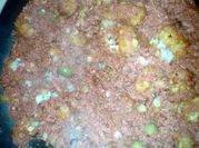 A picture of corned beef with potato