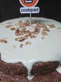 Bolo de Cenoura e Nozes com Queijo Creme