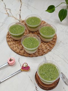 Foto resep Puding Lumut Pandan Vla Durian