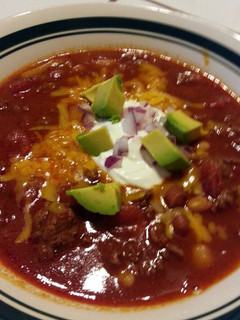 A picture of 3 Bean Taco Chili.