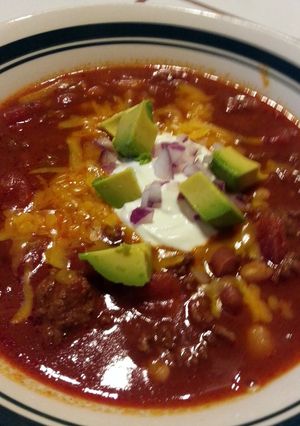 A picture of 3 Bean Taco Chili.