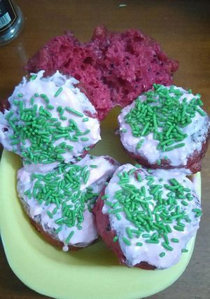 Foto resep donat buah naga