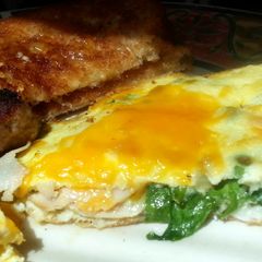 A picture of Spinach and Turkey Omelette.