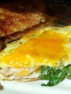 A picture of Spinach and Turkey Omelette.
