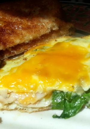 A picture of Spinach and Turkey Omelette.