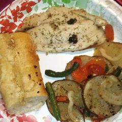 A picture of Lemon Dill Tilapia with Capers.