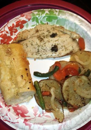 A picture of Lemon Dill Tilapia with Capers.