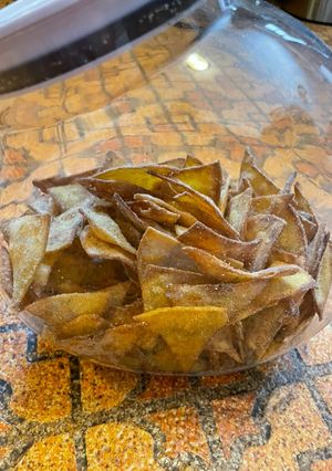 A picture of Home made Cool Ranch Doritos.