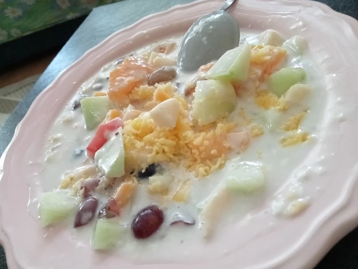 Cara Gampang Menyiapkan Resep Salad buah tanpa mayonaise yang Lezat Anti Ribet, Bikin Ngiler