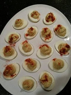 A picture of Caesar Deviled Eggs.