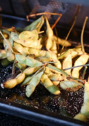 A picture of Oven-Roasted Edamame.