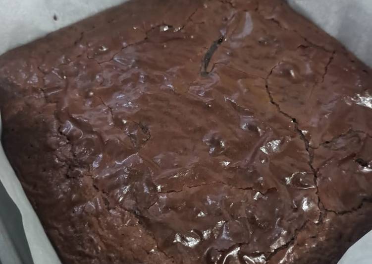 Brownies Panggang, no mixer, oven tangkring