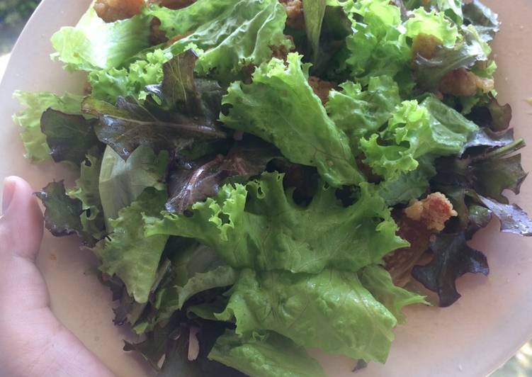 Langkah Mudah Membuat Chicken strips salad Sempurna