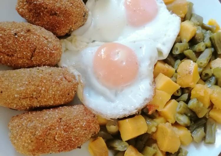 Croquetas de Espinacas, Avena y garbanzos
