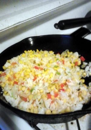 A picture of rainbow rice.