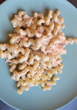 Une photo de Pâtes au saumon