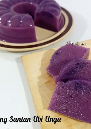 Foto resep Puding Santan Ubi Ungu Snack MPASI 11M+