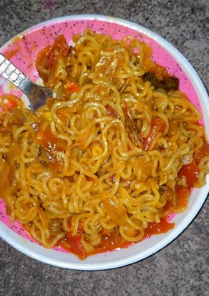 A picture of Masala maggi.