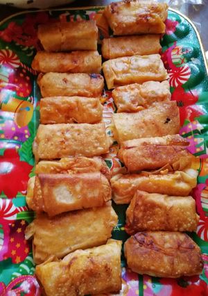 Kukoricás - paradicsomos csirkemellel töltött rétes lap recept fotója