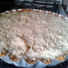 A picture of easy apple crumble.