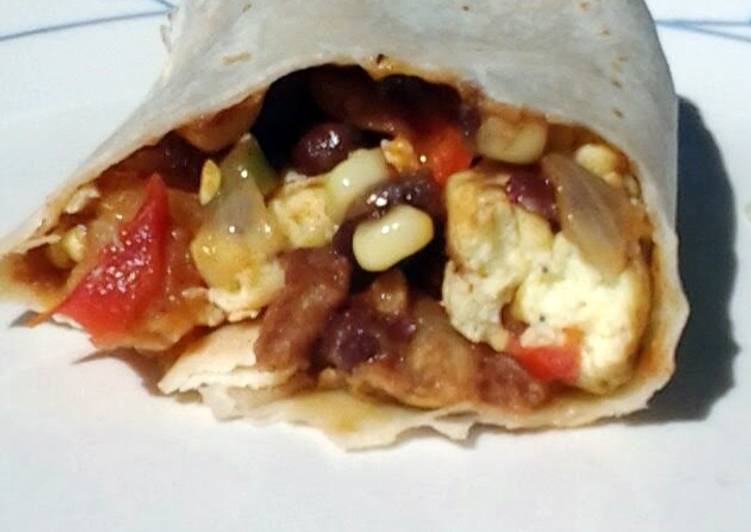 Simple Way to Prepare Ultimate the best vegetarian breakfast burrito you&#39;ll ever taste