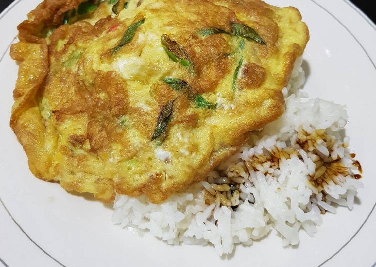 Telur dadar daun bawang